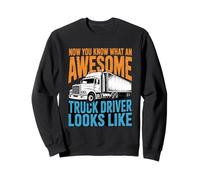 Now You Know What an Awesome Truck Driver Looks Like Work Sweatshirt