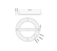 Nowa Rilas LED ceiling light, round, Ø 56 cm