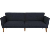Nowata Regal Blue Linen Futon Sofa Bed - 2180629NUK