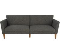 Nowata Regal Grey Linen Futon Sofa Bed - 2180429NUK