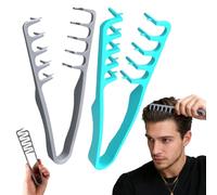 Nowavibe Magic Comb, Nowavibe Comb, Texturising Comb, Roots Volume Tool, Instant Volume & Texture, No Breakage or Pulling, For All Hair Types and All Bangs Hairdressing (B Set)