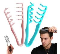 Nowavibe Magic Comb, Nowavibe Comb, Texturising Comb, Roots Volume Tool, Instant Volume & Texture, No Breakage or Pulling, For All Hair Types and All Bangs Hairdressing (D Set)