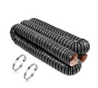 NOWBALL 4.5in Automotive Air Duct Hose, Length 2Meter-6.6ft, 4.5" Silicone Flexible Cooling Ducting, 114mm High Heat Brake Exhaust Hose for Car, Garage, Dryer Air System Black