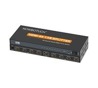 NOWBOTUCH 1x8 HDMI Splitter 8 Port 1 in 8 out HDMI Switch 1 Port to 8 HDMI Display Duplicate/Mirror Powered Splitter Ver 1.4 Certified for Full HD 1080P High Resolution 3D Support