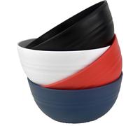 NowCooks Unbreakable Cereal Bowls, Large Plastic Bowls Set of 4, EU Tested. Lightweight, Dishwasher and Microwave Safe, Ideal for Cereal, Salad, Noddle and Parties (Summer, Single)