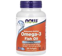 Now Foods - Omega-3 Molecularly Distilled | Supports Heart Health and Brain Function - 100 Softgels