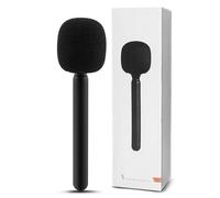 NOWHYX Wireless Microphone Handle, Interview Microphone Handheld Adaptor Mic Stand with Foam for TV Podcast/Reports/Content Creation(Color:Black)