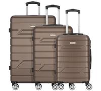 Nowi Bergamo 4 wheels Suitcase set 3-piece bronze colored