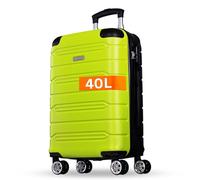 NOWI Medium Hard Shell Suitcase - 62.7L Volume - 8 Wheels 360° Rotatable - Lightweight ABS Suitcase with Combination Lock & Telescopic Rods - Travel Suitcase, Hand Luggage Suitcase, Trolley, lime, M