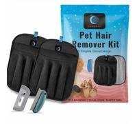 NOWKHAZ 2PCS Electrostatic Pet Hair Removal Gloves Upgraded Dog Hair Remover Effortless Magic Bush Pet Hair Five Finger Pet Hair Removal Tool for Sofa Carpets & Car Seats