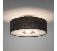 Nowodvorski Lighting Amarela M ceiling light, black melange, textile, E27