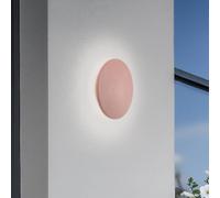 Nowodvorski Lighting Aria M LED wall light, brick red, aluminium, Ø 18 cm