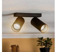 Nowodvorski Lighting Ceiling spotlight Mono II black/gold interior 2-bulb