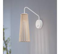 Nowodvorski Lighting Dover wall light, white/light wood, 1-bulb
