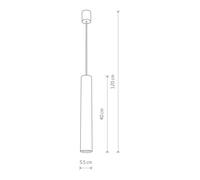 Nowodvorski Lighting Eye pendant light, 1-bulb, graphite, shade height 40 cm