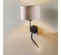 Nowodvorski Lighting Hotel Plus wall light with reading light, grey
