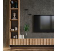 Nowodvorski Lighting LED wall light Motive L, 120 cm wide, black, metal