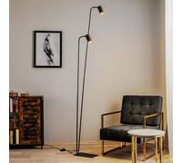 Nowodvorski Lighting Mono II floor lamp, 2-bulb, black/gold