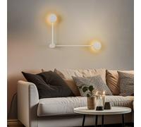 Nowodvorski Lighting Orbit II 20/40 wall light, white, two-bulb