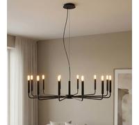 Nowodvorski Lighting ORTO B chandelier, black, metal, Ø 103 cm, 12-bulb