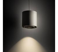 Nowodvorski Lighting Point Duo pendant light, silk grey, steel, Ø 13 cm, GU10