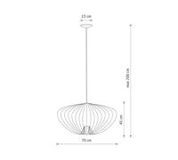 Nowodvorski Lighting Pumpkin pendant light, dark grey, Ø 70 cm, metal, GU10