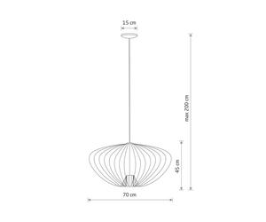 Nowodvorski Lighting Pumpkin pendant light, dark grey, Ø 70 cm, metal, GU10