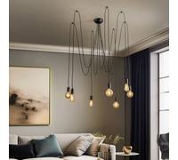Nowodvorski Lighting Spider pendant light in black, 7-bulb