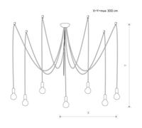Nowodvorski Lighting Spider pendant light in white, 7-bulb