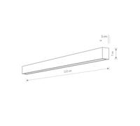 Nowodvorski Lighting Straight L wall light, 122 cm, graphite