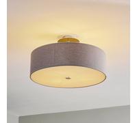 Nowodvorski Lighting Viviane ceiling light with textile shade, grey