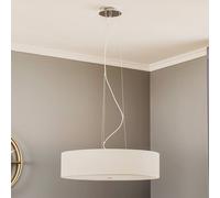 Nowodvorski Lighting Viviane pendant light with textile shade, white