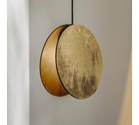 Nowodvorski Lighting Wheel pendant light in veneered wood, gold