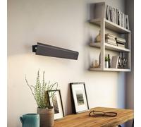 Nowodvorski Lighting Wing wall lamp, black, steel, switch, 68 cm wide