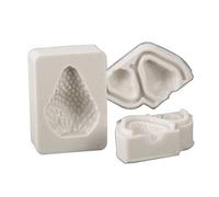 NOWON 3 Pcs/Set Strawberry Fruit Silicone Mold Fondant Chocolate Candy Cake Clay Mould