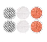 NOWON 6 Pack Mop Replacement Pads for Bissell Spinwave 2039A 2124 Powered Hard Floor Mop (2 Soft Pads+2 Scrubby Pads+2 Heavy Scrub Pads)