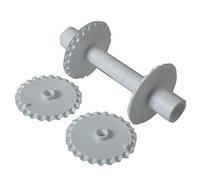 NOWON 6Pcs Fondant Strip Ribbon Cutter Stitcher with Cake Rolling Pin Decorating Tool