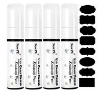 NowPE White Chalk Marker Pens, 15mm Chalk Pen, Dry or Wet Wipe Erase, Thick Tip Markers for Window, Glass, Mirror, Chalkboard, Blackboard & All Non-porous Surfaces, 4 Chalks with 16 Chalkboard Labels