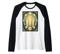 Nowruz Candles Bringing Warmth, Light, and Happiness Raglan Baseball Tee