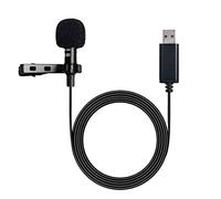 NowTH USB Microphone Lavalier Lapel Clip on Mic with 6.56ft Cable for Laptop, Computer, PC, Streaming Conferencing,Interviews, Online Singing, Skype, MSN, Audio Video Recording