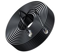 Nowunke 50m Ethernet Cable Outdoor, Waterproof Direct Burial Bulk Internet Cable 50m Long High Speed External Network Cable - UTP CCA - RJ45 Gigabit Cat 6 Lan Cable - Black