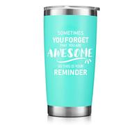 NOWWISH Gifts for Women, Birthday Coffee Tumbler, Inspirational Thank You GIfts for Her Women Mom Wife Mother-in-Law, Green 20oz