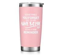 NOWWISH Gifts for Women, Birthday Coffee Tumbler, Inspirational Thank You GIfts for Women Mom Wife Mother-in-Law, Pink 20oz