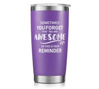 NOWWISH Inspirational Gifts for Women, Awesome Coffee Tumbler, Thank You Birthday Mothers Day Gifts for Mom, Women, Wife with this Funny Tumbler - Purple 20oz
