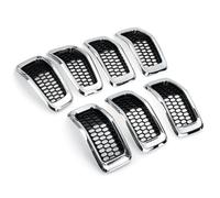NOX Nitrogen Oxide Sensor For Jeep For Cherokee 2014 2015 2016 2017 2018 Chrome/Glossy Car ABS Front Mesh Racing Grills Exterior Honeycomb Grille
