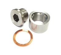 NOX Nitrogen Oxide Sensor M18 X 1.5 Thread Notched Style Exhaust Weld In Bung With O2 Sensor Bung Stainless Steel Oxygen Mounting Bungs And Plugs Adapter