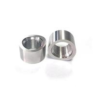 Nox Sensor Lambda 2Piece Notched Welding Fasteners, Exhaust Pipe Fitting Curved Screw Nut For O2 Sensor, OD26*17mm, Universal M18*1.5