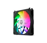 NOX XTREME PRODUCTS Hummer Easy Link Black - 120 mm Fan, LED ARGB, Ultra-Quiet PMW, 9 Fan Blades, No Cables, 4 Vibration-Dampening Rubber Buffers, Speed up to 1500 RPM, Colour: Black