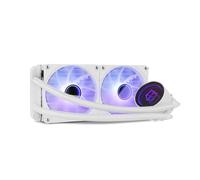 NOX XTREME PRODUCTS HUMMER M-240 ARGB Intel AMD Liquid Cooling 2 x 120mm PMW Fan with Copper Base Infinite Mirror Effect Double Aluminum Radiator White