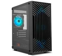 NOX XTREME PRODUCTS Infinity Epsilon Mid-Tower M-ATX/ITX ARGB Rainbow, Front Mesh, Tempered Glass Side Panel, 4 Built-in Fans, Graphics Cards Compatible up to 310 mm, USB 3.0, Black